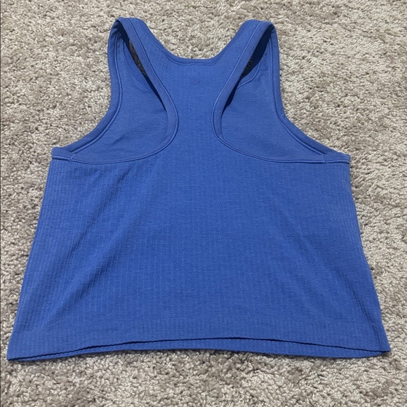 Lululemon Ebb to Street Cropped Racerback Tank Top Indigo W1CJUS - Picture 2 of 3